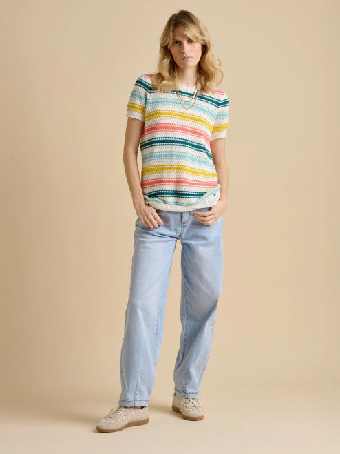 Rainbow Stripe Knitted Tee