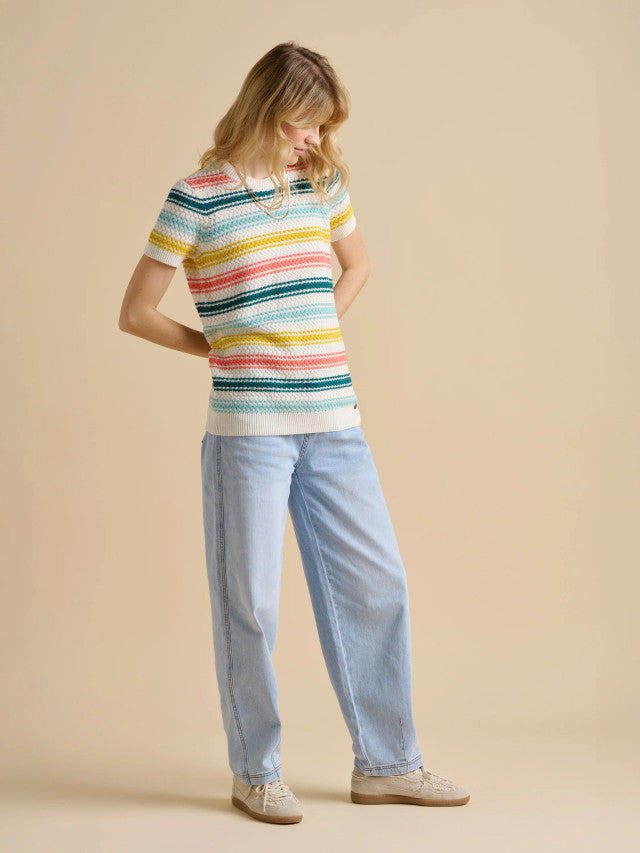 Rainbow Stripe Knitted Tee