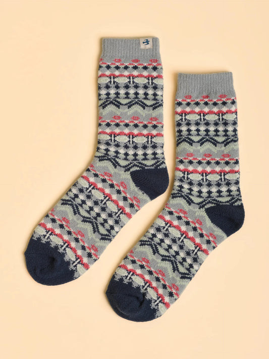 Plush Sock Navy