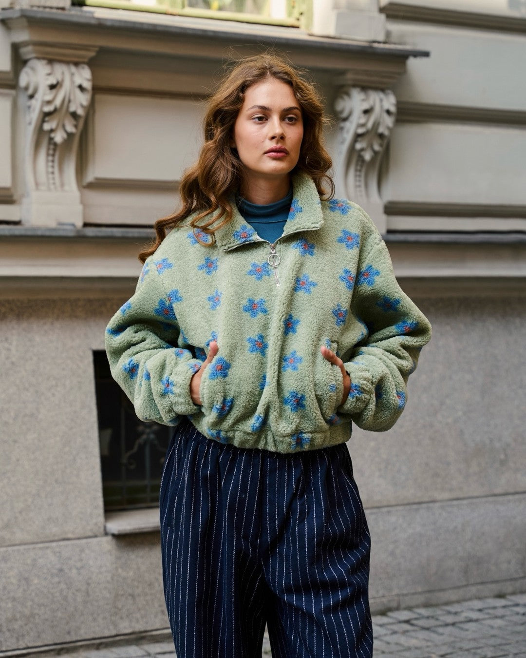 24Colours Green Half Zip