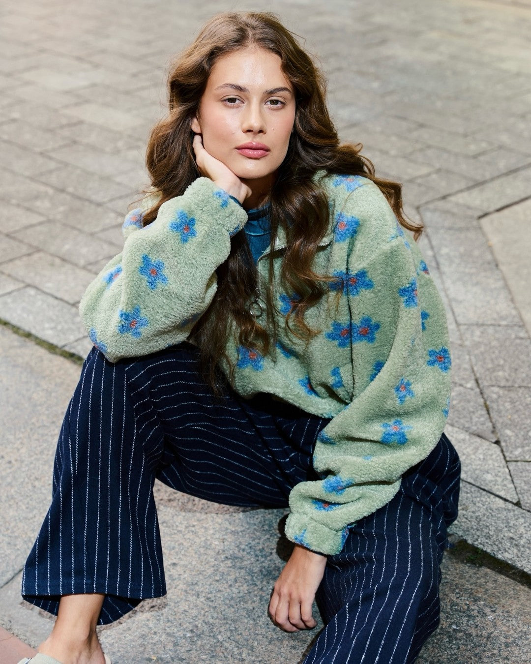 24Colours Green Half Zip