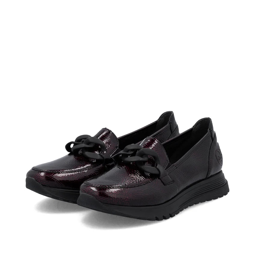 Rieker Red Patent Loafer 49051-35