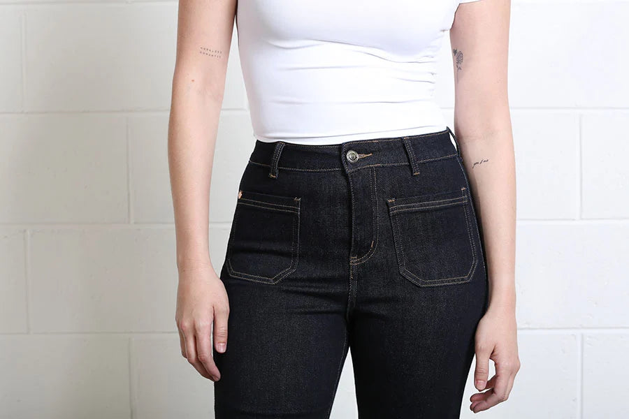 Rant & Rave Abigail Wide Leg Jean Raw Wash