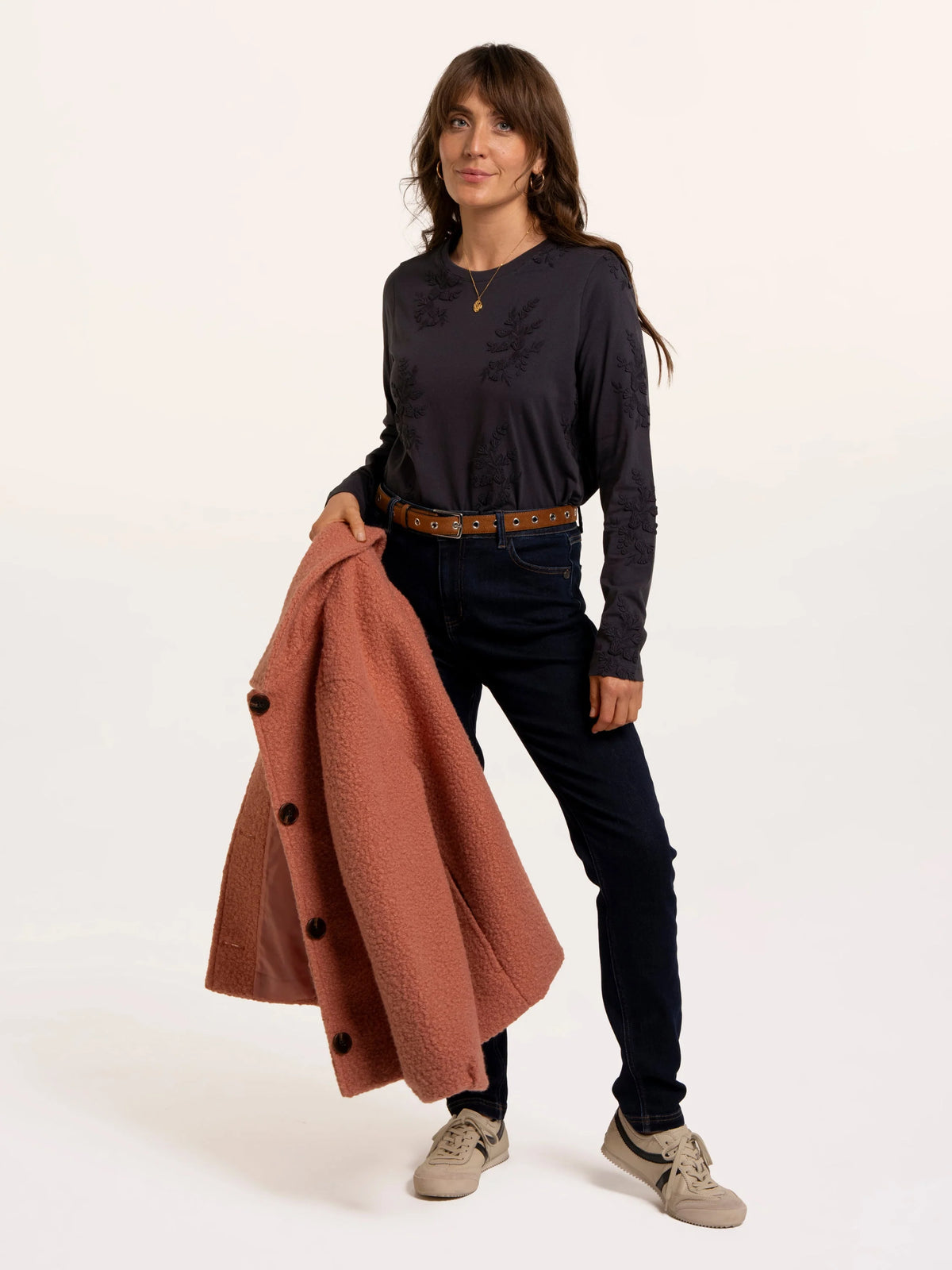 Daria Embroidered Long Sleeve T-Shirt