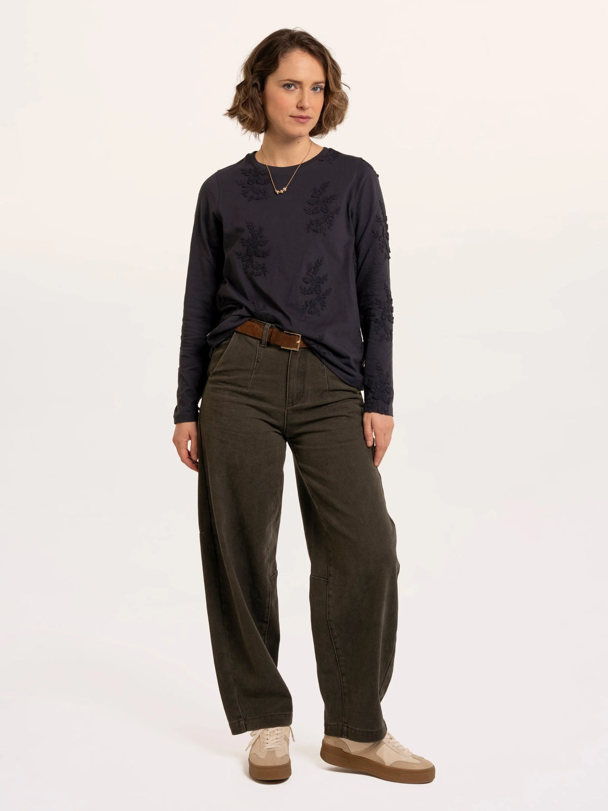 Daria Embroidered Long Sleeve T-Shirt
