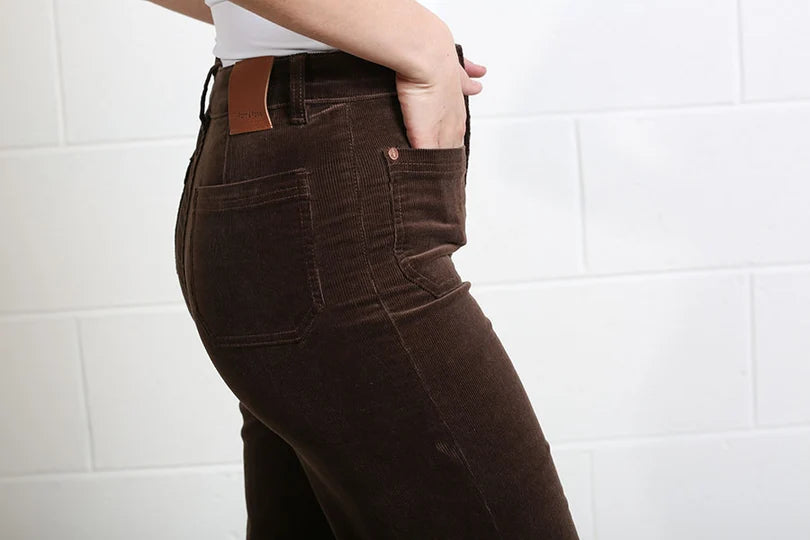 Rant & Rave Bridget Cord Wide Leg Mocha