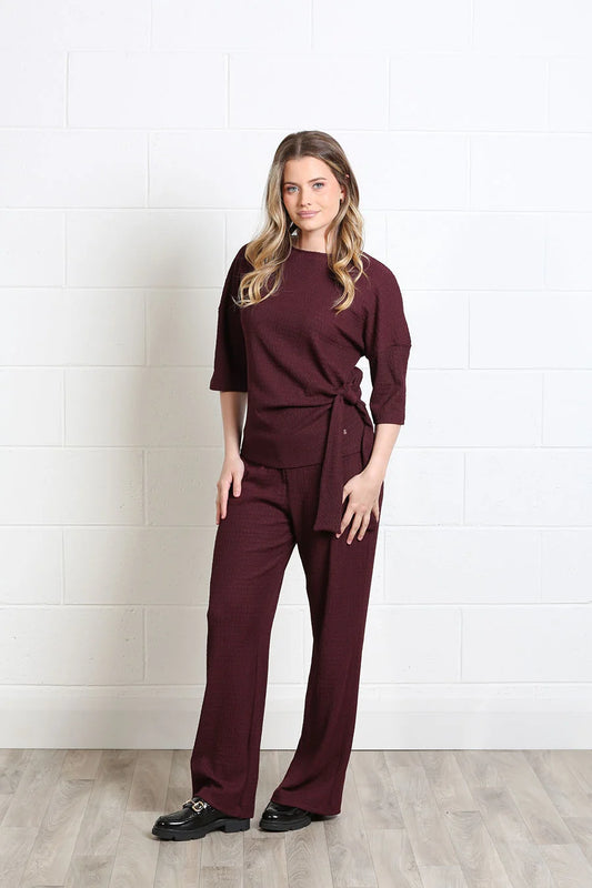 Rant and Rave Freya Textured Co-Ord Chocolate Plum