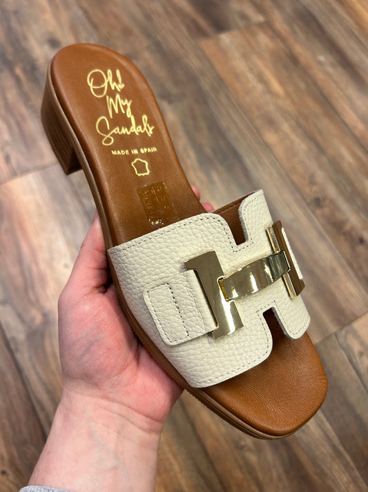 Oh my sandals 5890 cream sandal