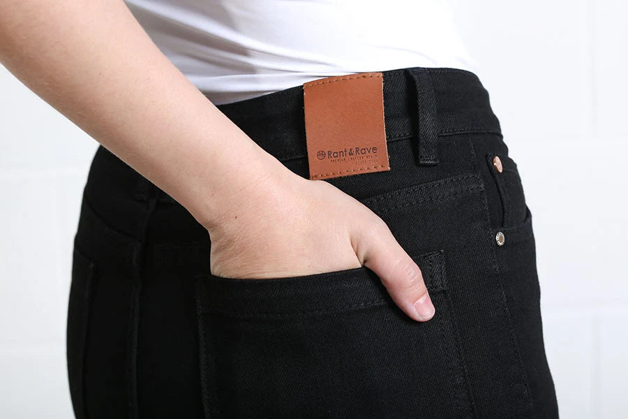 Rant & Rave Jane Wide Leg Jean Black
