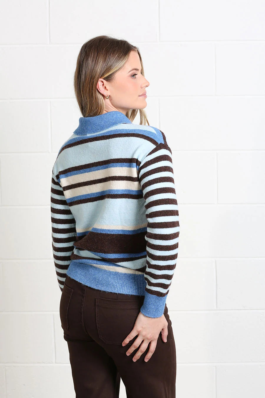 Rant and Rave Judith Collar Jumper Blue