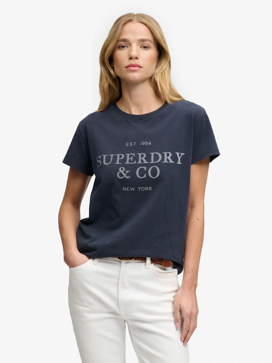 Luxe Casual Relaxed T-Shirt Eclipse Navy