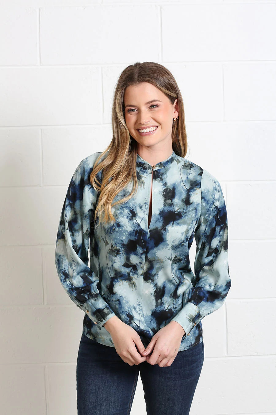 Rant and Rave Leah Top Blue