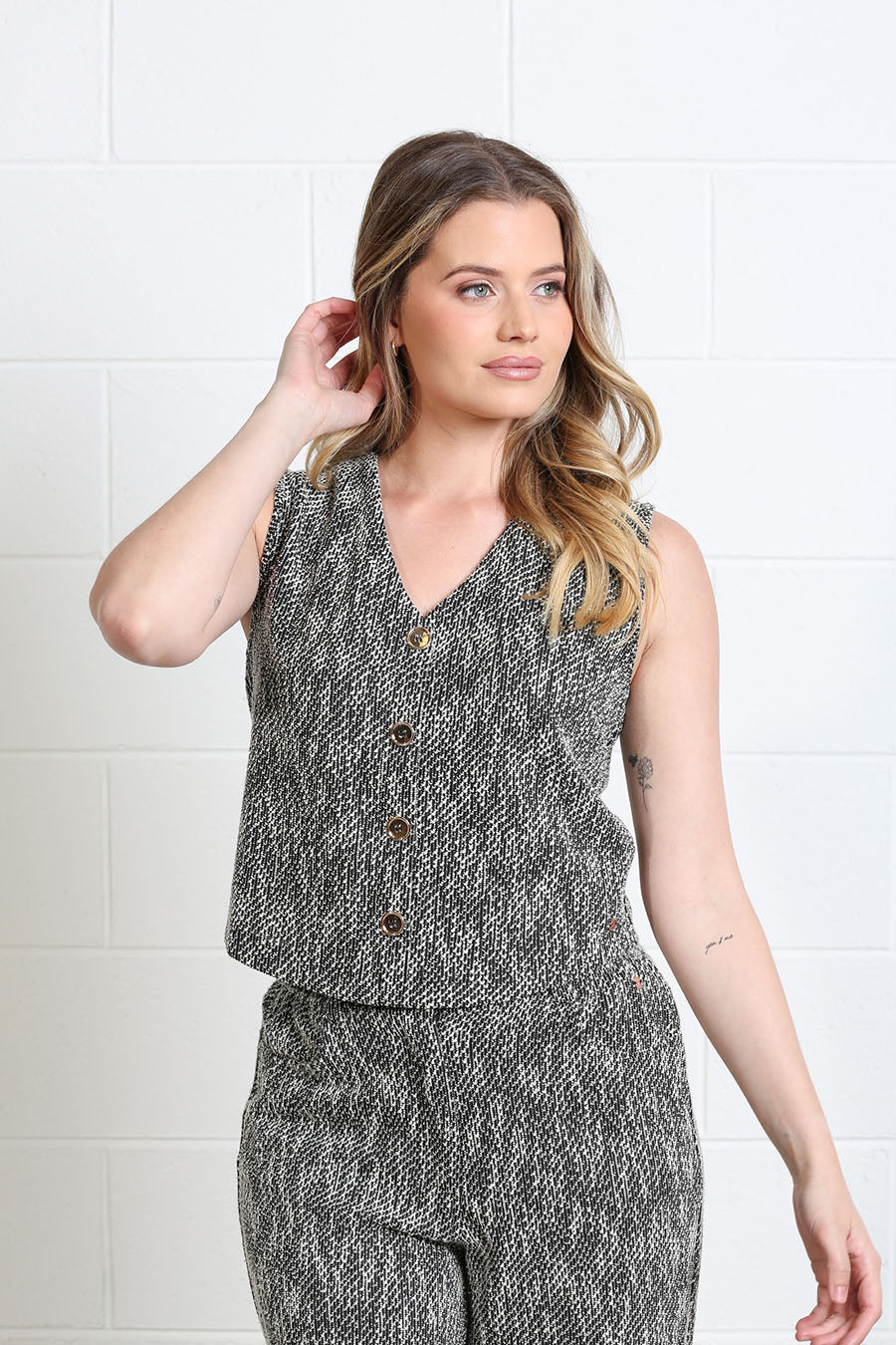 Rant and Rave Miranda Waistcoat Black