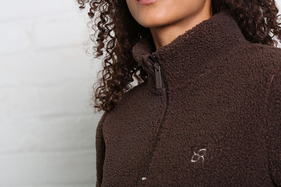 Relax & Renew Gia Half Zip Chocolate