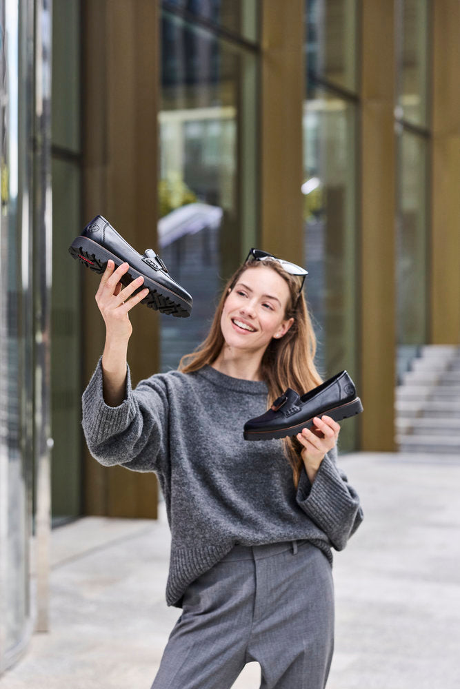Rieker Black Loafer 45553-00