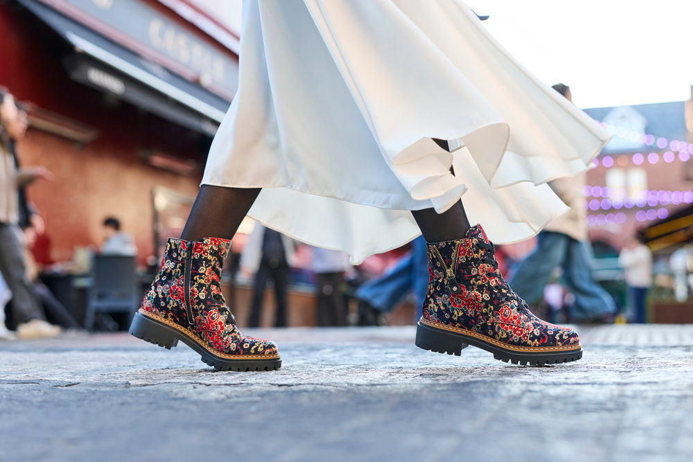 Rieker Floral Boot 72617-90