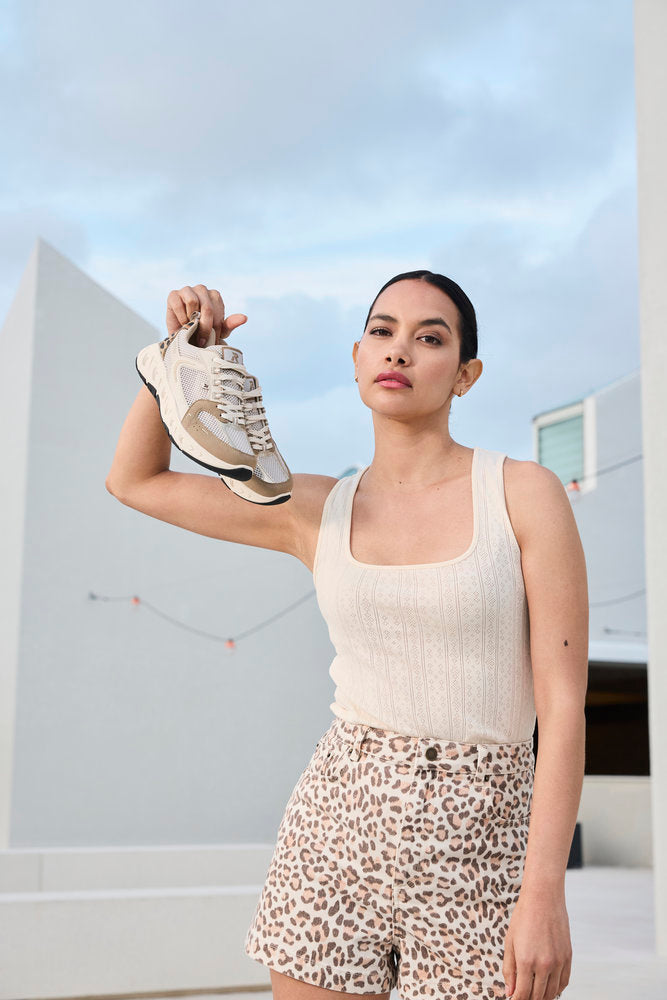 Rieker Beige Trainer M6501-60