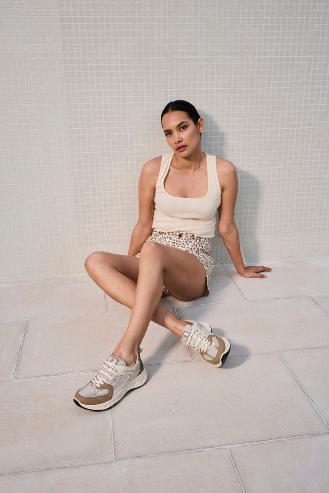 Rieker Beige Trainer M6501-60