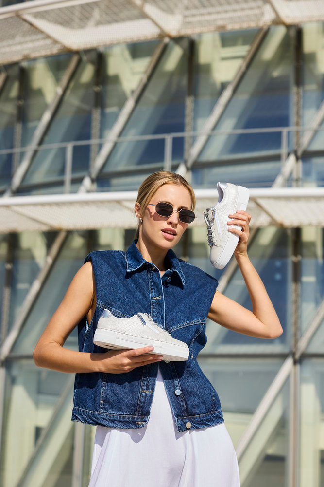 Rieker N4960-90 Silver Trainers