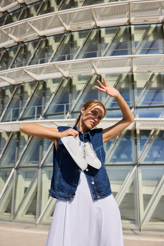 Rieker N4960-90 Silver Trainers