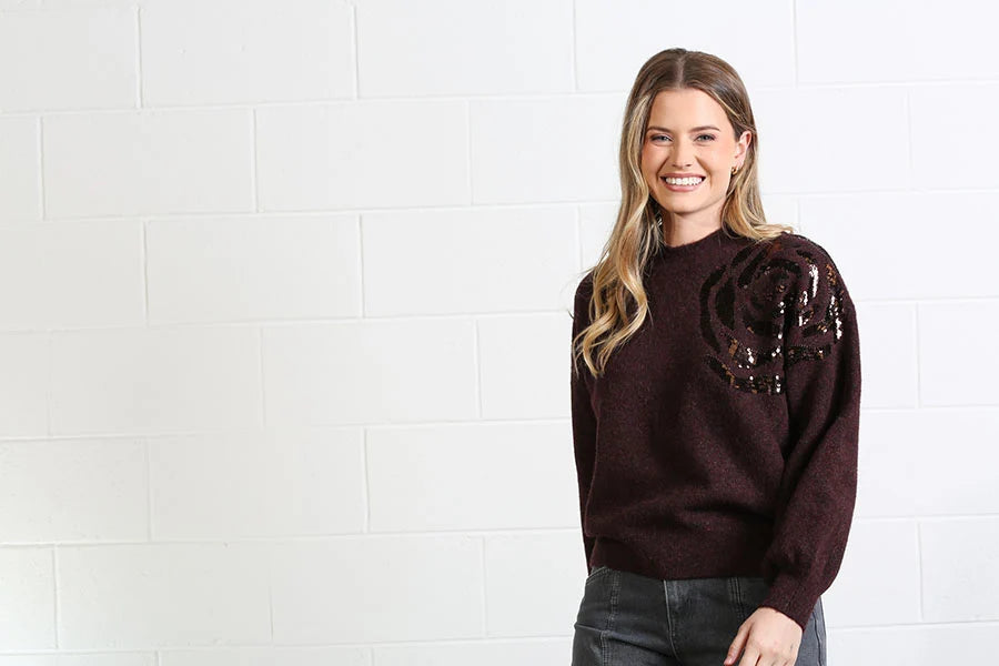 Rant and Rave Sarah Jumper Burgundy