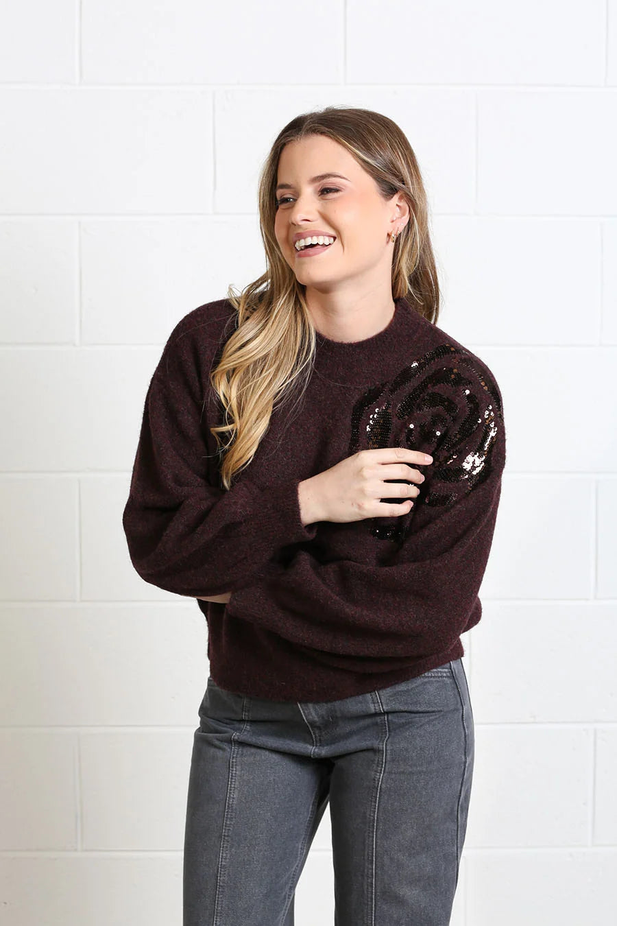 Rant and Rave Sarah Jumper Burgundy