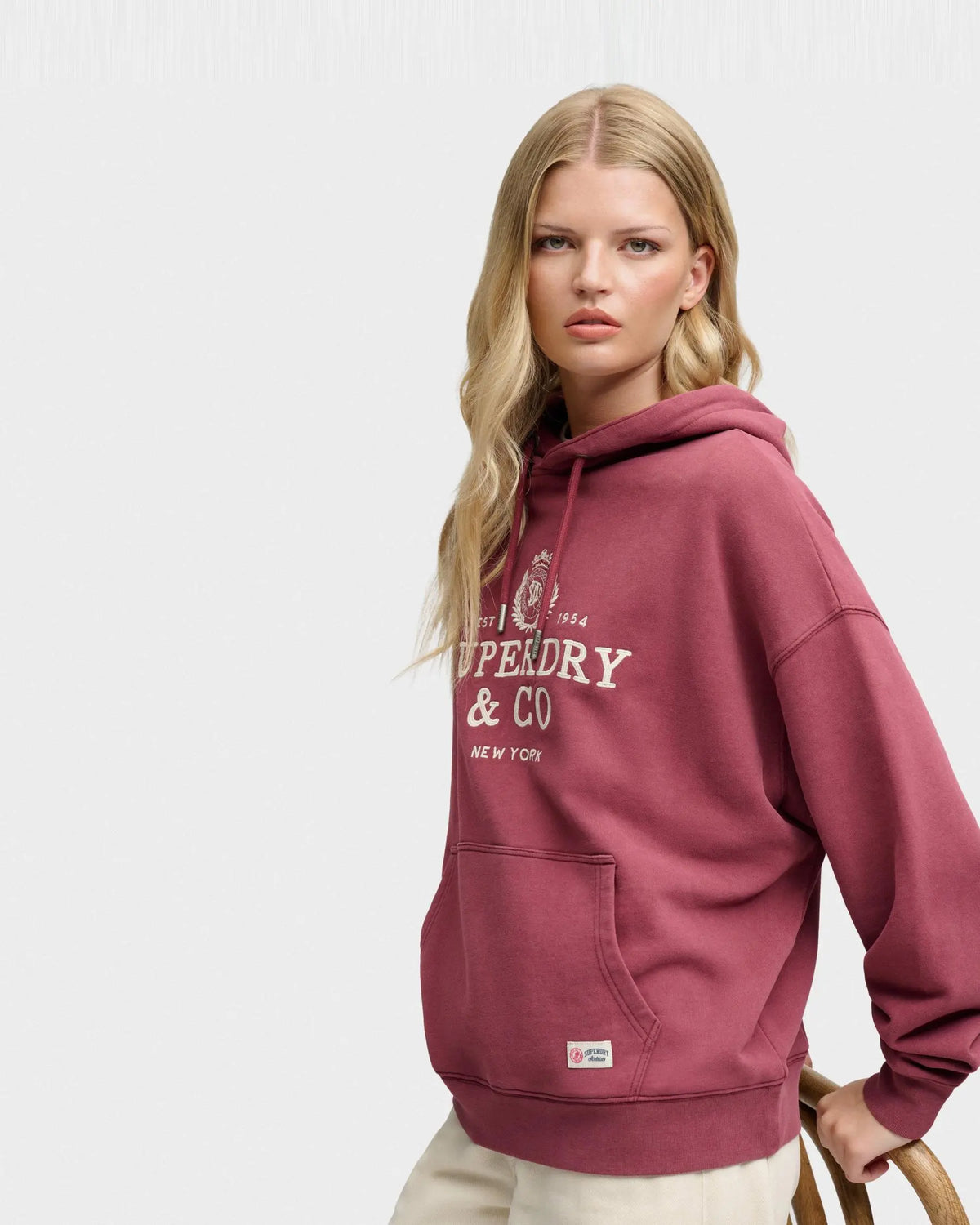 Luxe Casual Embroidered Relaxed Hoodie