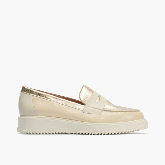 Pitillos cream/metalic loafer -10384