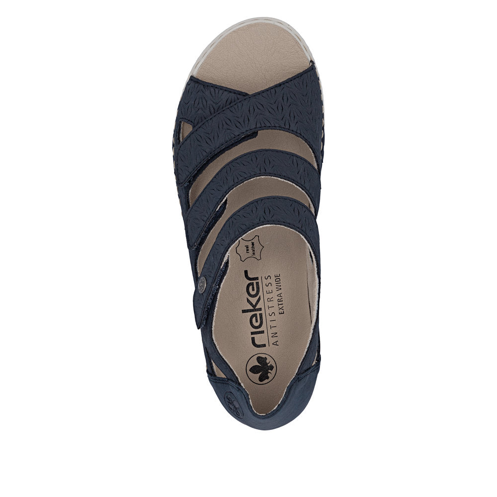 Rieker Navy Wide Sandal V7451-14