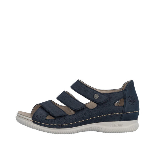 Rieker Navy Wide Sandal V7451-14