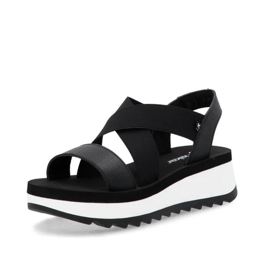 Rieker W3053-00 black sandal
