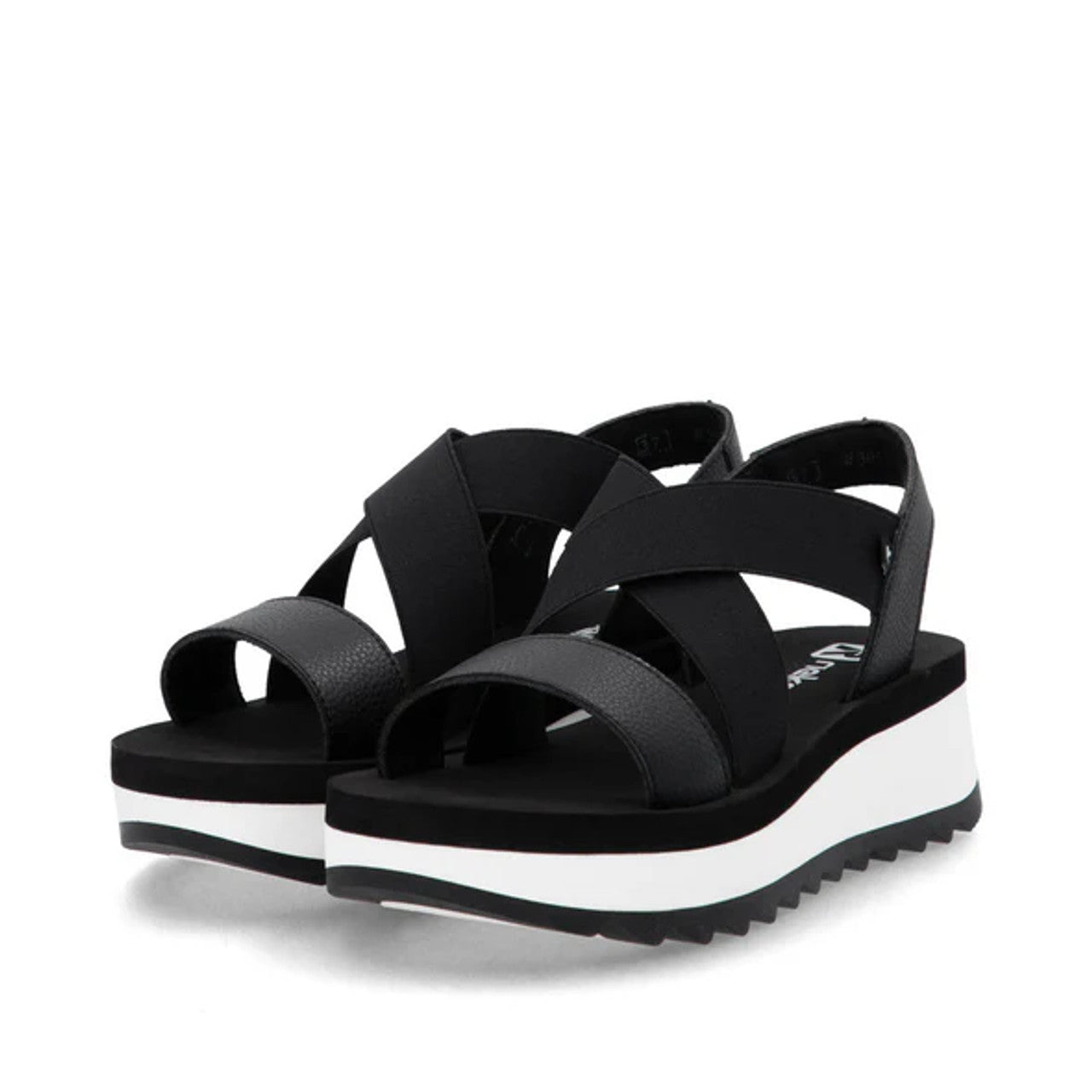 Rieker W3053-00 black sandal