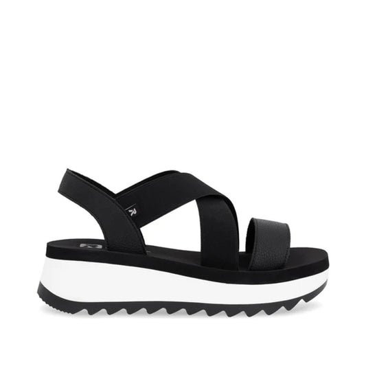 Rieker W3053-00 black sandal