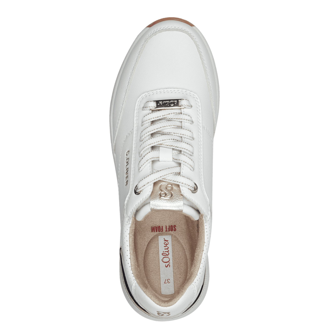 S.Oliver 5-23613-43 white trainer