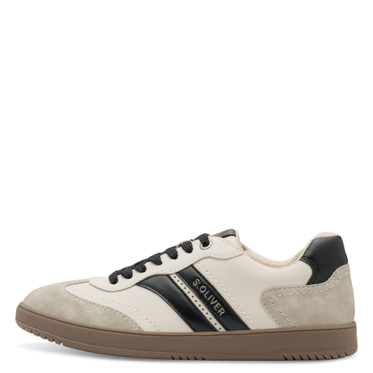 S.Oliver beige combination trainer 5-23652-44