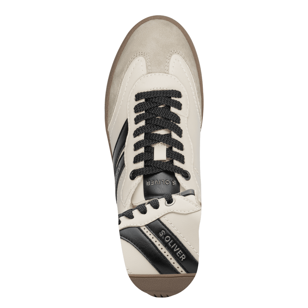 S.Oliver beige combination trainer 5-23652-44