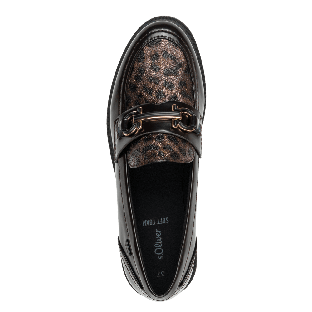 S.oliver brown leopard loafer 5-24729-45