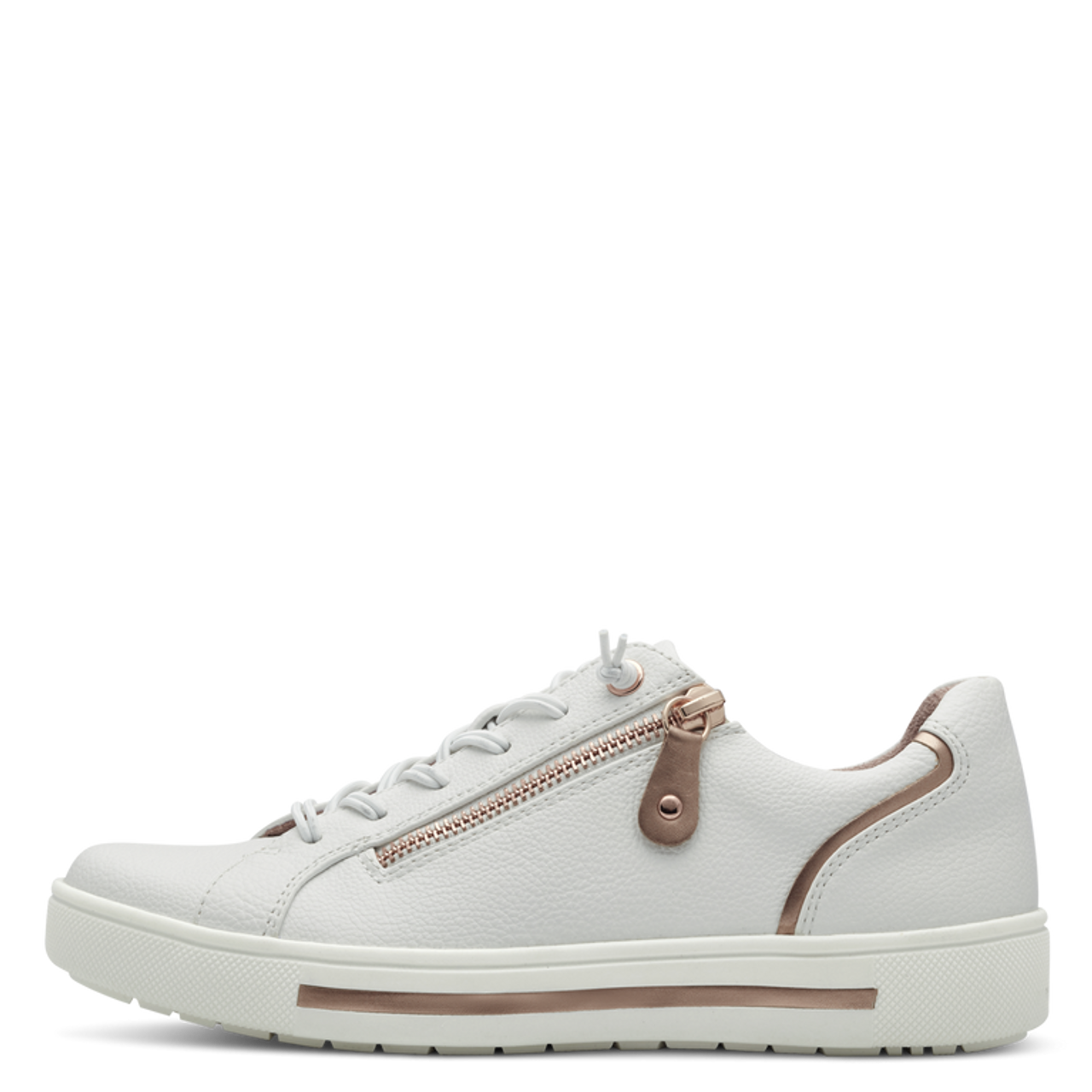 Jana 8-23660-42 white /rosegold trainer