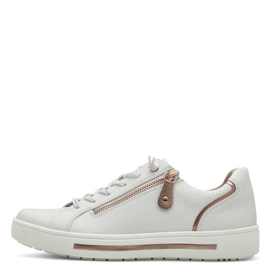 Jana 8-23660-42 white /rosegold trainer