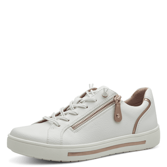 Jana 8-23660-42 white /rosegold trainer