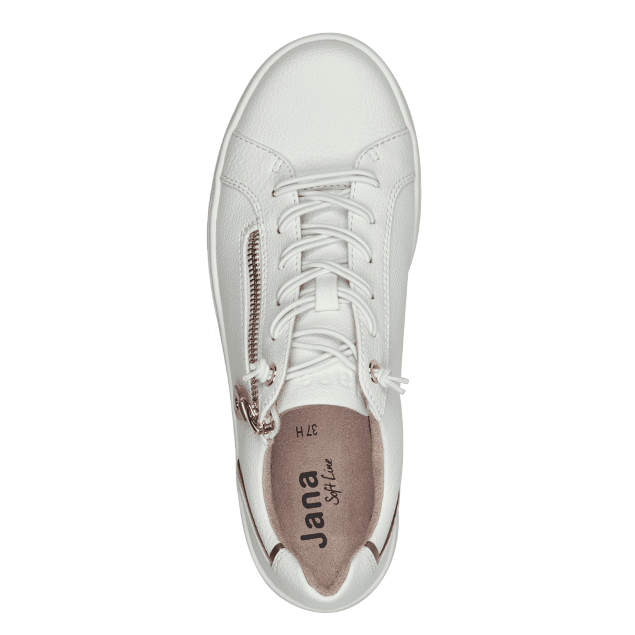 Jana 8-23660-42 white /rosegold trainer