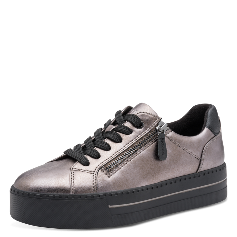Jana Pewter/Black Trainer 8-23767-43