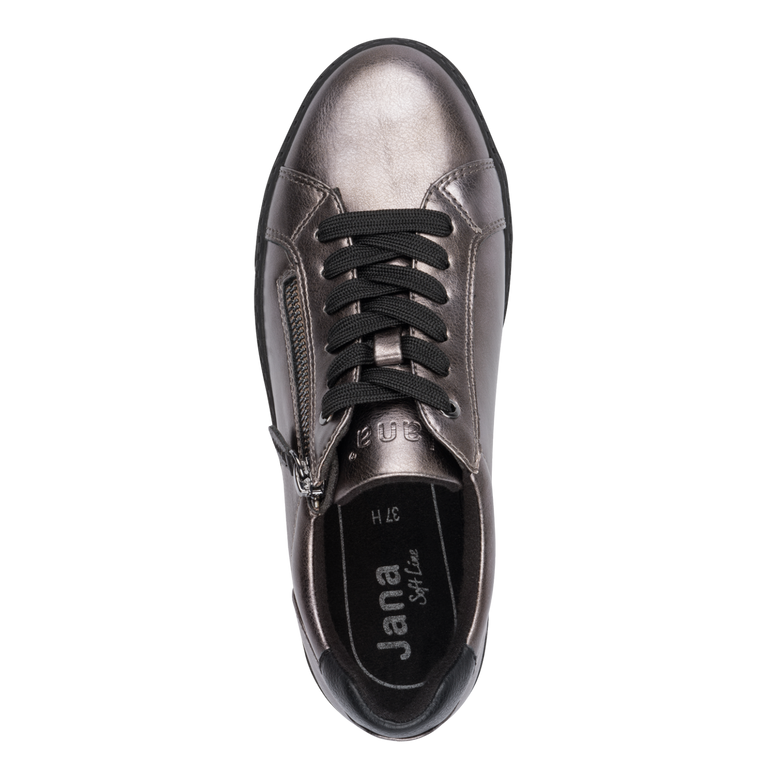 Jana Pewter/Black Trainer 8-23767-43