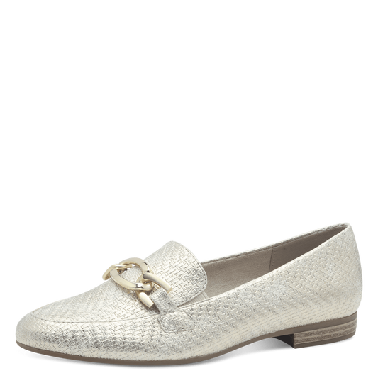 Jana 8-24264-42 gold loafer