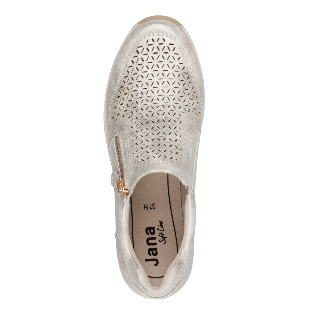 Jana 8-24765-46 beige/gold slip on