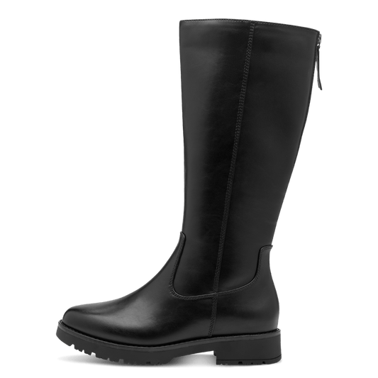 Jana black long boot 8-25564-43
