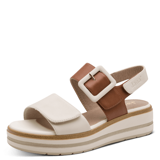 Jana Beige Sandal 8-28266-44