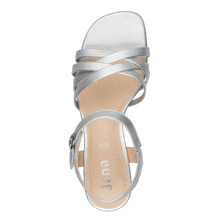 Jana Silver Heel 8-28279-46