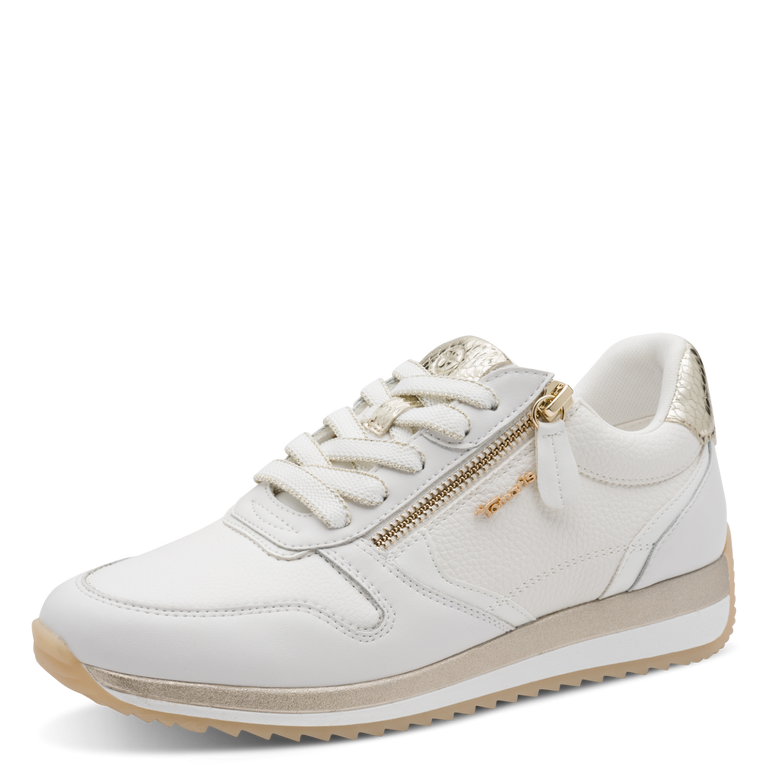 Tamaris Comfort White/Gold Trainer 8-83734-46