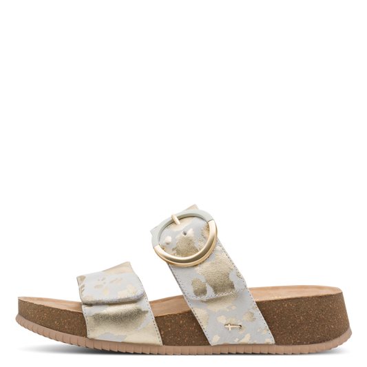 Tamaris Light Gold Cow Sandal